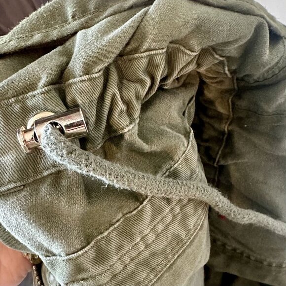 Forever 21 Adjustable Army Khaki Green Jacket - Size: Small - Picture 4 of 7